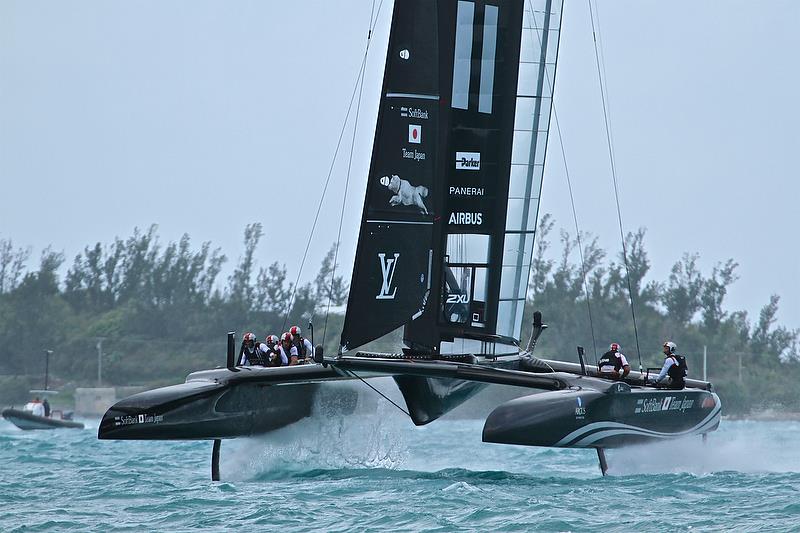 Softbank Team Japan - Leg 3 - Race 3 - Semi-Final, Day 11 - 35th America's Cup - Bermuda June 56, 2017 photo copyright Richard Gladwell taken at  and featuring the AC50 class