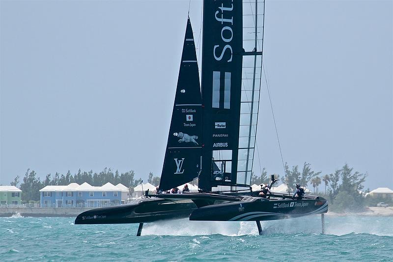Softbank Team Japan - Semi-Final, Race 8 Day 13 - 35th America's Cup - Bermuda June 9, 2017 photo copyright Richard Gladwell taken at  and featuring the AC50 class