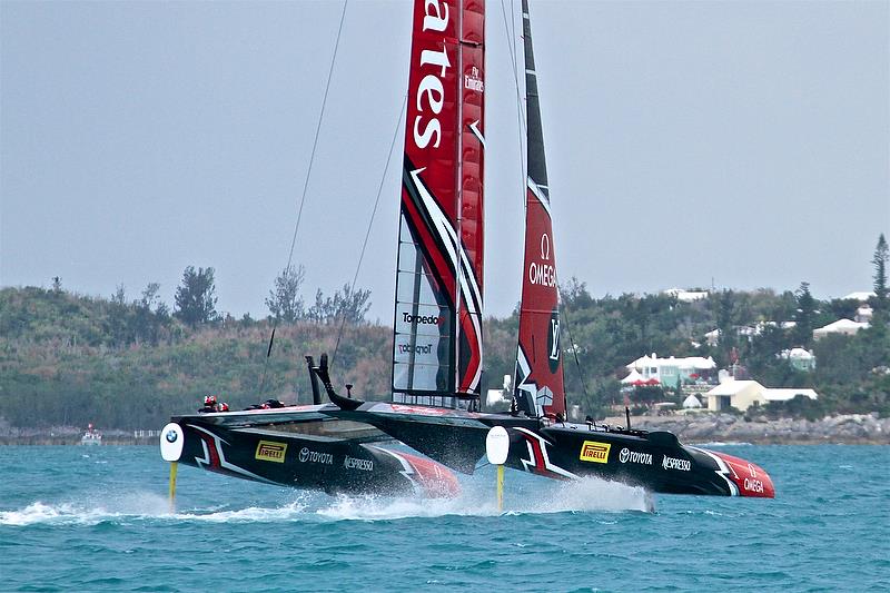 Emirates Team New Zealand - Challenger Final, Day 1 - 35th America's Cup - Day 14 - Bermuda June 10, 2017 photo copyright Richard Gladwell taken at  and featuring the AC50 class