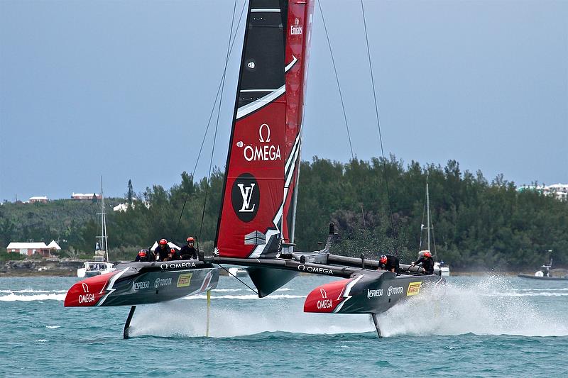 Emirates Team New Zealand - Challenger Final, Day 2 - 35th America's Cup - Day 15 - Bermuda June 11, 2017 photo copyright Richard Gladwell taken at  and featuring the AC50 class