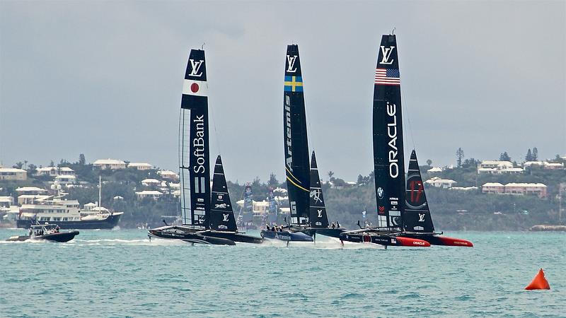 `The Framework` teams have a work-out - Race 7 - Finals, America's Cup Playoffs- Day 15, June 12, 2017 (ADT) - photo © Richard Gladwell