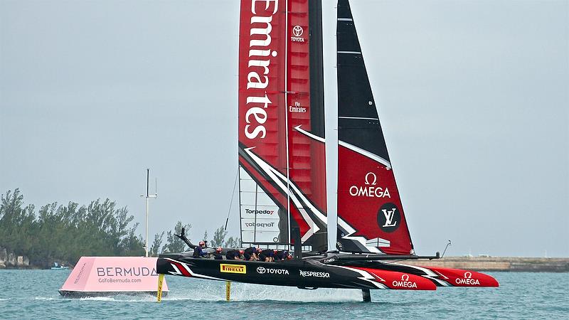 Emirates Team New Zealand - Mark 1 - Race 7 - Finals, America's Cup Playoffs- Day 15, June 12, 2017 (ADT) photo copyright Richard Gladwell taken at  and featuring the AC50 class