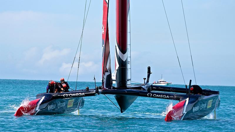 Emirates Team New Zealand - pre-race- Race 7 - Finals, America's Cup Playoffs- Day 15, June 12, 2017 (ADT) photo copyright Richard Gladwell taken at  and featuring the AC50 class