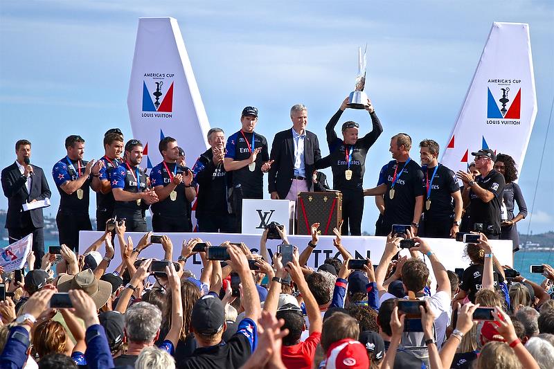 Presentation - Race 7 - Finals, America's Cup Playoffs- Day 15, June 12, 2017 (ADT) photo copyright Richard Gladwell taken at  and featuring the AC50 class