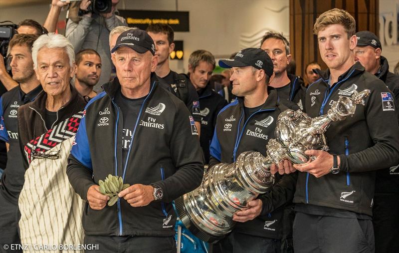 The America's Cup arrived back in New Zealand to a similar welcome to the 1995 win - photo © Emirates Team New Zealand
