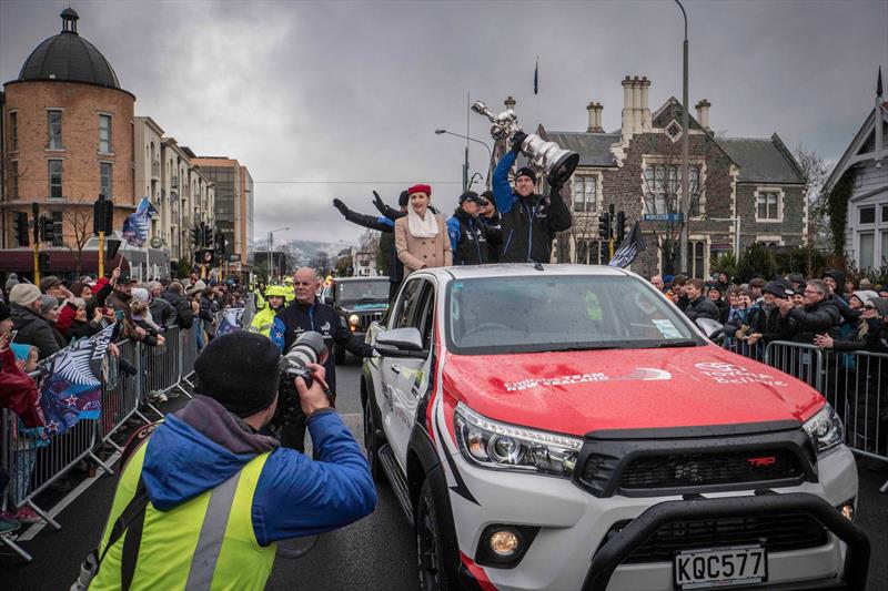 The America's Cup goes through Dunedin during one of two NZ tours - photo © Emirates Team New Zealand