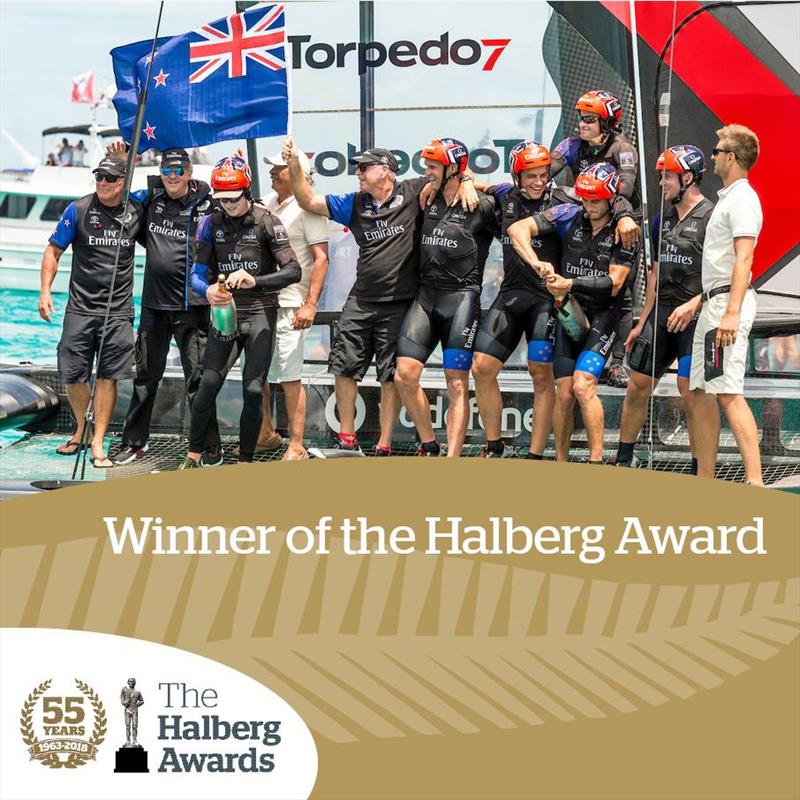 Emirates Team NZ won two prestigious New Zealand sports awards photo copyright Emirates Team New Zealand taken at Royal New Zealand Yacht Squadron and featuring the AC50 class