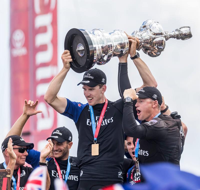 Emirates Team New Zealand get their hands back on the America' s Cup - Bermuda, June 26, 2017 photo copyright Emirates Team New Zealand taken at  and featuring the AC50 class