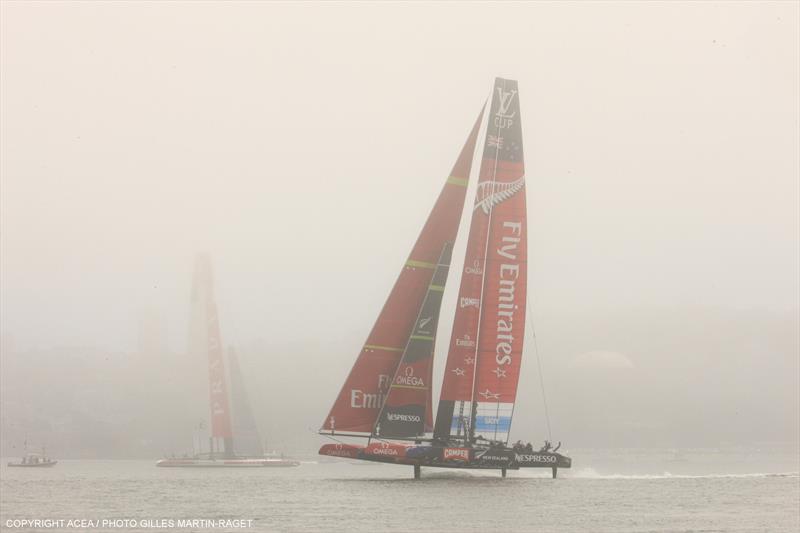 Emirates Team New Zealand win the Louis Vuitton Cup photo copyright Gilles Martin-Raget / ACEA taken at  and featuring the AC72 class