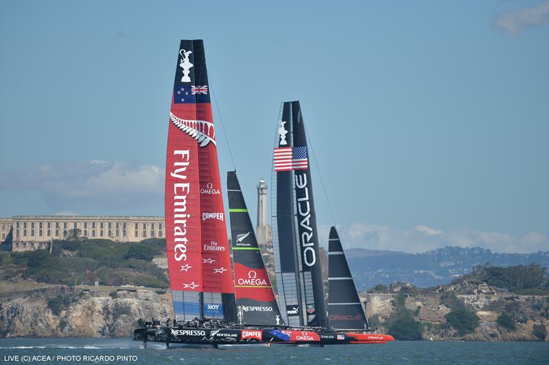 ORACLE TEAM USA win 34th America's Cup Race 14 photo copyright Ricardo Pinto / ACEA taken at  and featuring the AC72 class