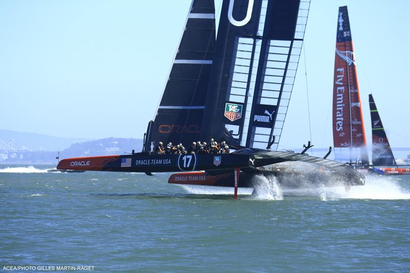 ORACLE TEAM USA win 34th America's Cup race 18 photo copyright Gilles Martin-Raget / ACEA taken at  and featuring the AC72 class
