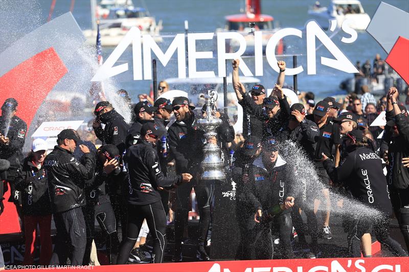 ORACLE TEAM USA win the 34th America's Cup in San Francisco photo copyright Gilles Martin-Raget / ACEA taken at  and featuring the AC72 class