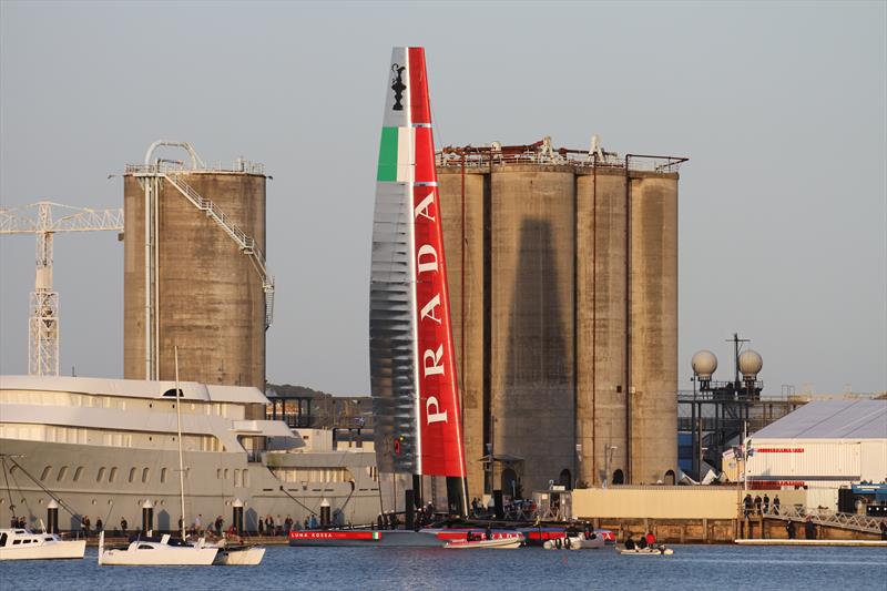 Luna Rossa launch their spectaculrly styled AC72 in 2013 - photo © Richard Gladwell