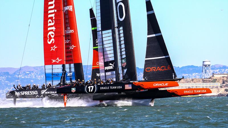 The 2013 America's Cup wind limit varied between 19.9 and 24.5kts in San Francisco dictated by the theoretical tidal flow in a University model of San Francisco Bay photo copyright Richard Gladwell Sail-World.com taken at Golden Gate Yacht Club and featuring the AC72 class