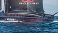 © Alex Carabi / America's Cup Crew positions - ARBR - two cyclists on the inboard pits and a helmsman, and flight controller/sail trimmer forward - AC75 - Alinghi Red Bull Racing - March 7, 2023 - Barcelona - Day 48 © Alex Carabi / America's Cup