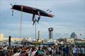 Celia Fernandez of Spain and Rhiannan Iffland of Australia perform during the Alinghi Red Bull Racing base opening in Barcelona, Spain on September 21, 2023 © Mihai Stetcu/Red Bull Content Pool