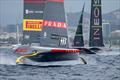 Luna Rossa leads the INEOS Britannia in the Louis Vuitton Cup Final - Race day 6 - October 2, 2024 - Barceloan © Ricardo Pinto / America's Cup