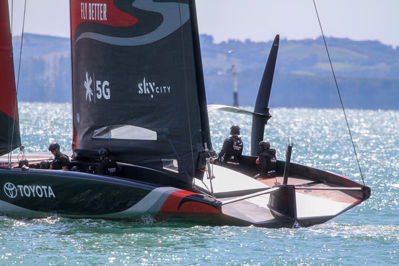 America S Cup Emirates Team Nz S Ac75 Up Close After Two Weeks Off The Water