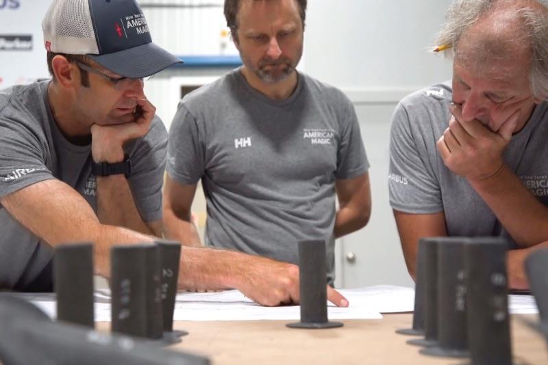 American Magic boatbuilders (l-r) Tim Hacket, Brandon Linton and Peter Britt - photo © Amory Ross