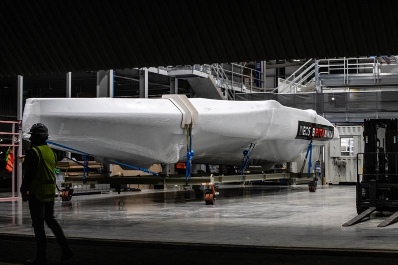 INEOS TEAM UK's RB2 in the team's boat shed in Auckland, New Zealand  - photo © Cameron Gregory 
