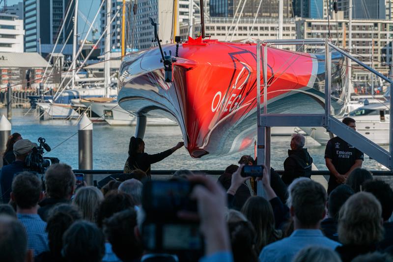 Emirates Team New Zealand reveal 'Te Rehutai' - their second generation AC75 photo copyright Emirates Team New Zealand taken at  and featuring the AC75 class