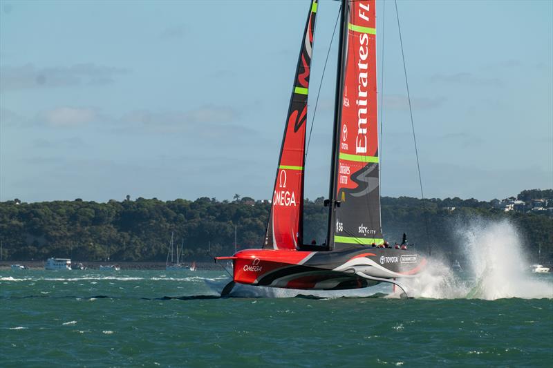 Emirates Team New Zealand vs Luna Rossa on day 1 of ACWS Auckland - photo © Hamish Hooper / ETNZ