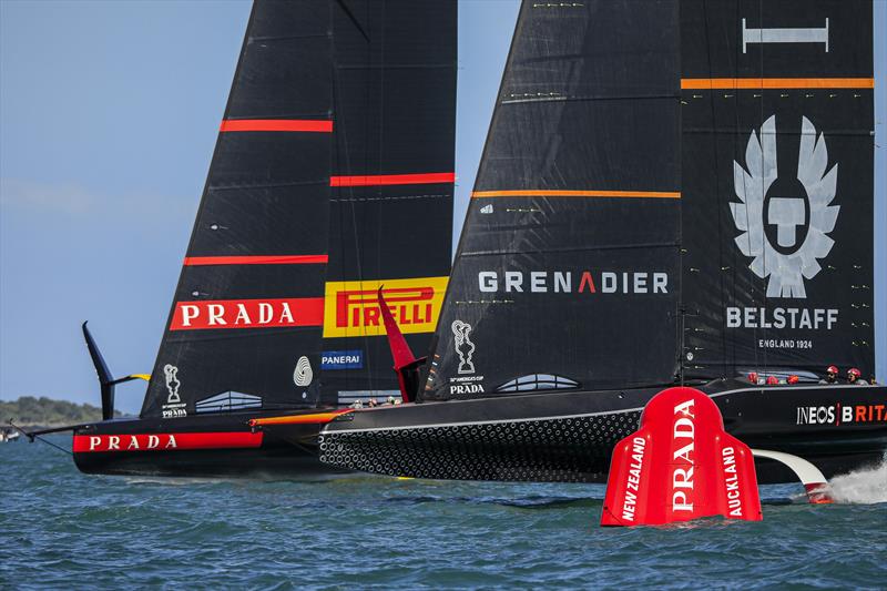 Luna Rossa Prada Pirelli vs INEOS TEAM UK on day 3 of PRADA ACWS Auckland photo copyright COR36 / Studio Borlenghi taken at  and featuring the AC75 class