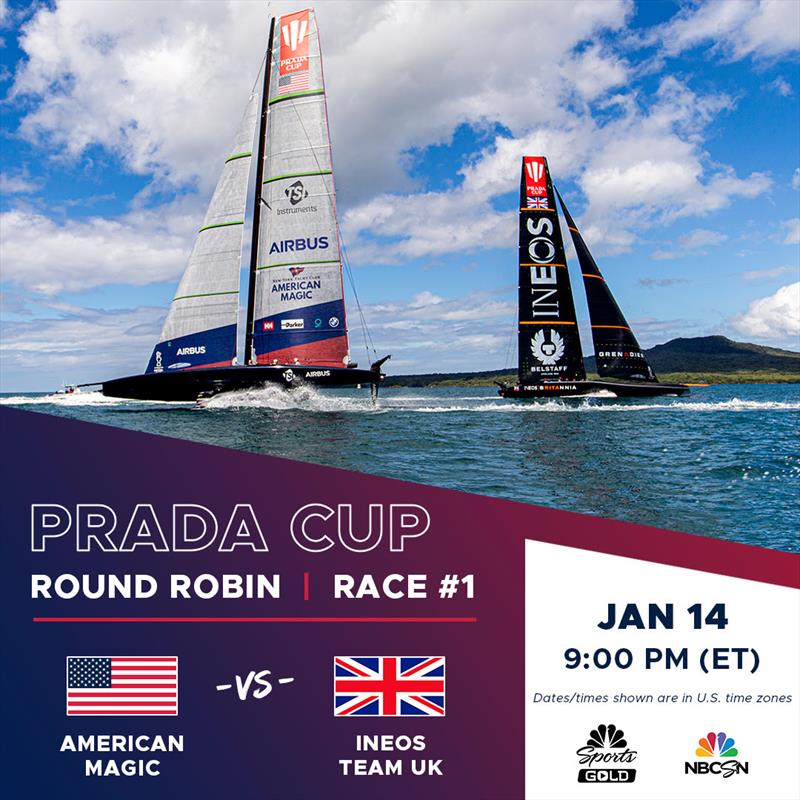 PATRIOT's first matchup in the Prada Cup will be against INEOS Team UK's BRITANNIA photo copyright American Magic taken at  and featuring the AC75 class