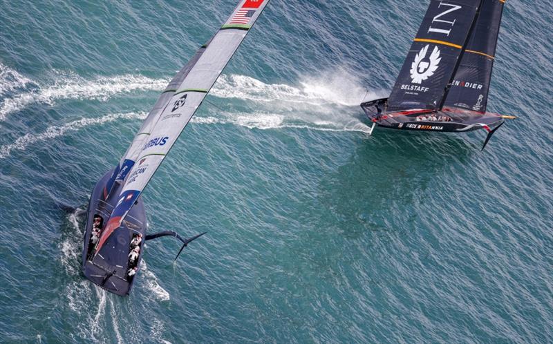 PRADA Cup Day 2: Round Robin 2 - New York Yacht Club American Magic vs INEOS TEAM UK photo copyright COR36 / Studio Borlenghi taken at  and featuring the AC75 class