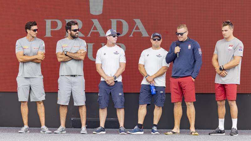 Dockside Pre Race Show on PRADA Cup Day 2 photo copyright COR36 / Studio Borlenghi taken at  and featuring the AC75 class