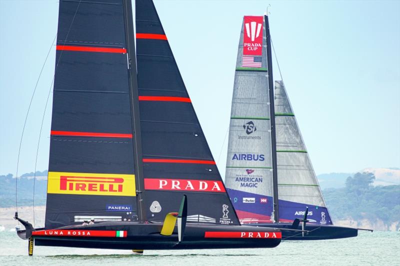 PRADA Cup Day 2: Round Robin 1 - Luna Rossa Prada Pirelli Team vs New York Yacht Club American Magic - photo © Luca Butto'