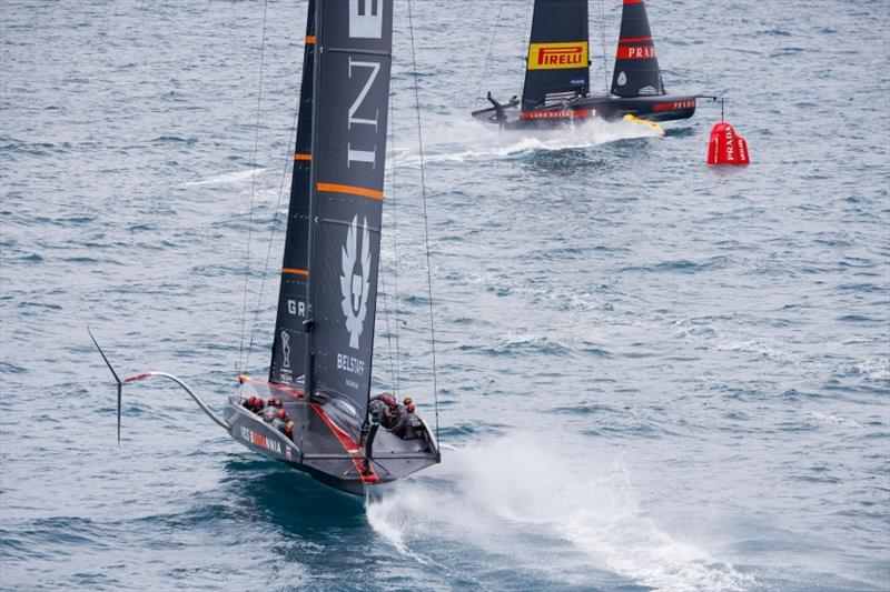 PRADA Cup Day 3: Round Robin 2 - The first INEOS TEAM UK vs Luna Rossa Prada Pirelli race was abandoned due to a significant windshift photo copyright COR36 / Studio Borlenghi taken at  and featuring the AC75 class