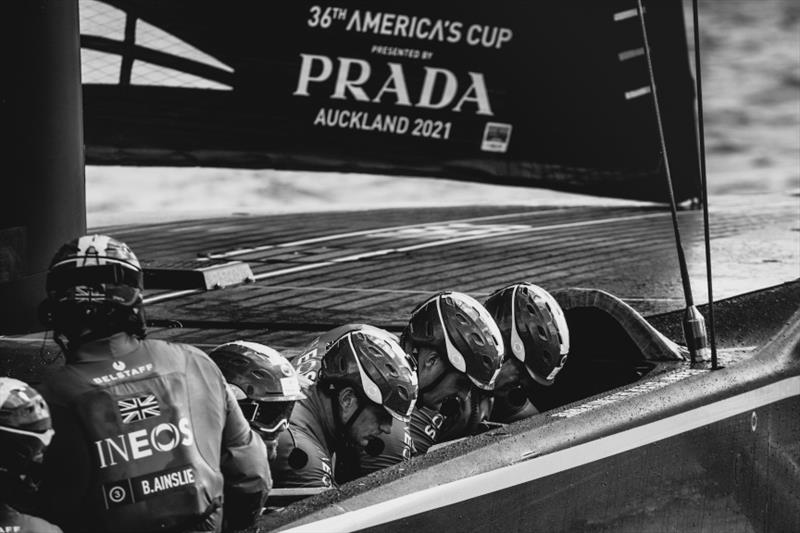 PRADA Cup Day 3: Round Robin 2 - Onboard Britannia photo copyright Harry KH taken at  and featuring the AC75 class