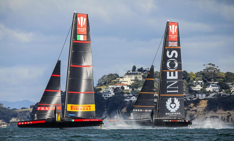 PRADA Cup Round Robin 3 - INEOS TEAM UK vs Luna Rossa Prada Pirelli photo copyright COR36 / Studio Borlenghi taken at  and featuring the AC75 class