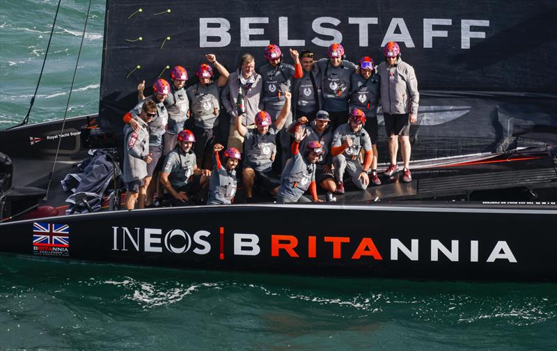 PRADA Cup Round Robin 3 - Jim Ratcliffe joins the INEOS TEAM UK cew aboard BRITANNIA photo copyright COR36 / Studio Borlenghi taken at  and featuring the AC75 class