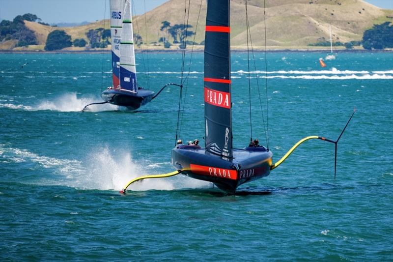 PRADA Cup Semi-Final Day 1 - Luna Rossa Prada Pirelli Team vs. New York Yacht Club American Magic - photo © COR36 / Studio Borlenghi