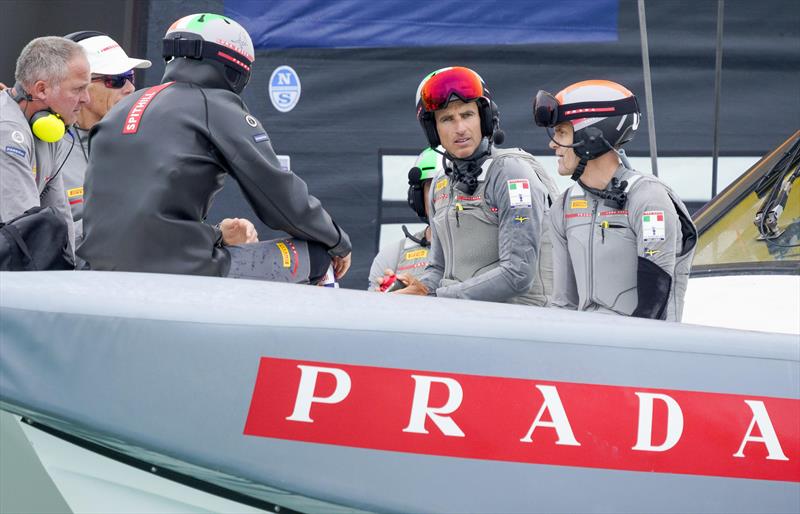 Luna Rossa Prada Pirelli afterguard in the chase boat after day 2 of the PRADA Cup Final - photo © COR36 / Studio Borlenghi
