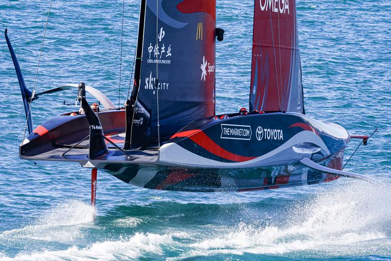 America's Cup match day 2 - Emirates Team New Zealand photo copyright ACE / Studio Borlenghi taken at Royal New Zealand Yacht Squadron and featuring the AC75 class