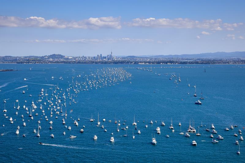 America's Cup match day 3 - a huge spectator fleet - photo © ACE / Studio Borlenghi