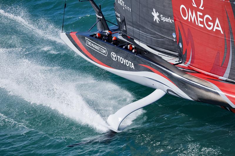 America's Cup match day 5 - Emirates Team New Zealand photo copyright ACE / Studio Borlenghi taken at Royal New Zealand Yacht Squadron and featuring the AC75 class