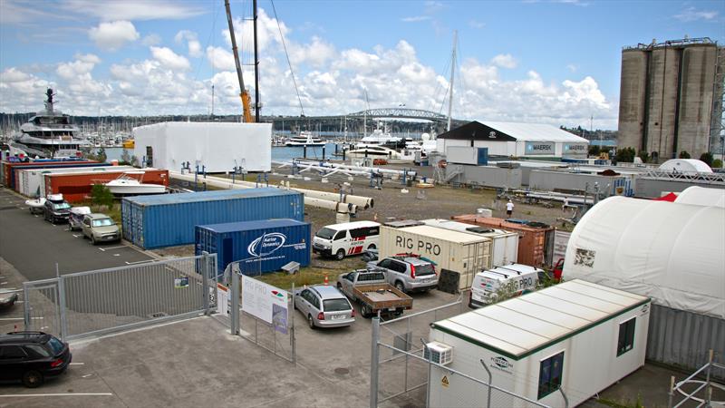 Site 18 - Southern Spars Rig Pro - Superyacht servicing area - Site 18 - Beaumont Street, Auckland photo copyright Richard Gladwell taken at  and featuring the AC75 class