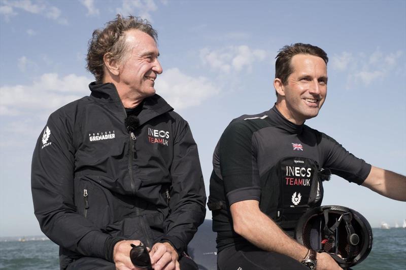 Sir Jim Ratcliffe of INEOS and Sir Ben Ainslie skipper of INEOS Team UK photo copyright INEOS Team UK taken at Royal Yacht Squadron and featuring the AC75 class