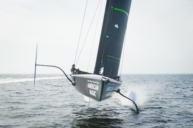 'The Mule' - Spring training in Pensacola, Florida - giving a better idea of the foiling physics of the AC75. - photo © Amory Ross