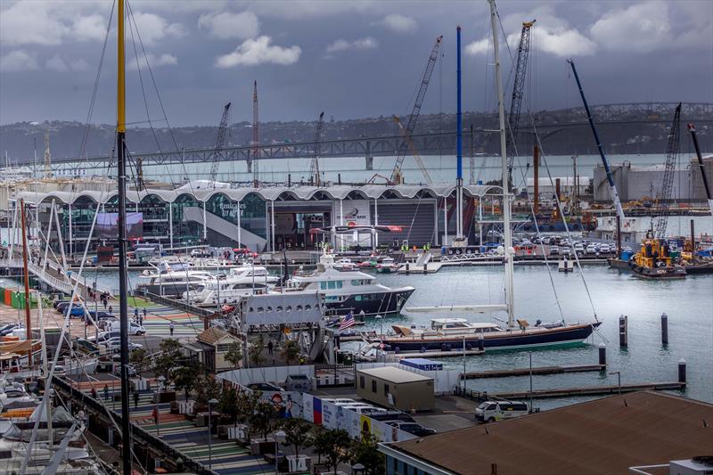 Emirates Team New Zealand AC75 is revealed for the first time in Auckland - Thursday September 5, 2019 photo copyright Emirates Team New Zealand taken at Royal New Zealand Yacht Squadron and featuring the AC75 class