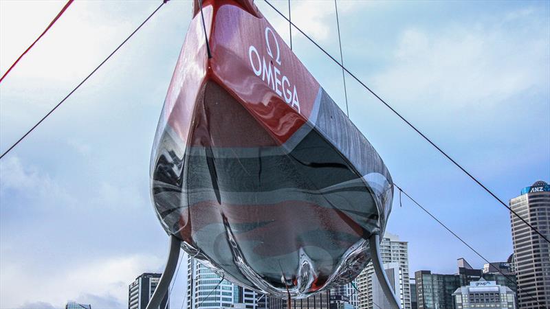 Emirates Team New Zealand's complex underwater shape will confuse many a water molecule (and fan) - Auckland, September 6 , 2019 photo copyright Richard Gladwell taken at Royal New Zealand Yacht Squadron and featuring the AC75 class