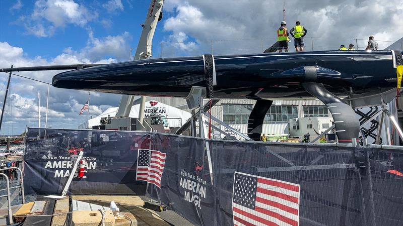 American Magic has a very different hull shape and underbody to Emirates Team NZ . - September 13, 2019 - photo © FareVela