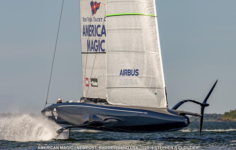 NYYC American Magic sailing off Newport RI photo copyright Stephen Cloutier taken at New York Yacht Club and featuring the AC75 class