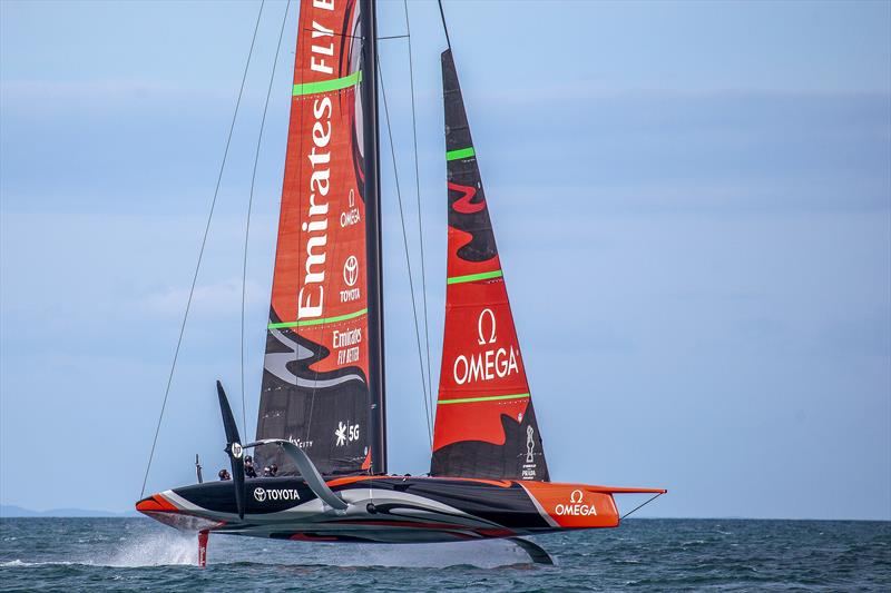 Emirates Team New Zealand's AC75 Te Aihe on the Waitemata Harbour in Auckland, New Zealand 36th AmericaÃ­s Cup - photo © Emirates Team New Zealand
