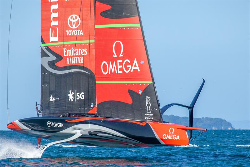 Emirates Team New Zealand's Ac75 Te Aihe sailing in the Hauraki Gulf - photo © Emirates Team New Zealand