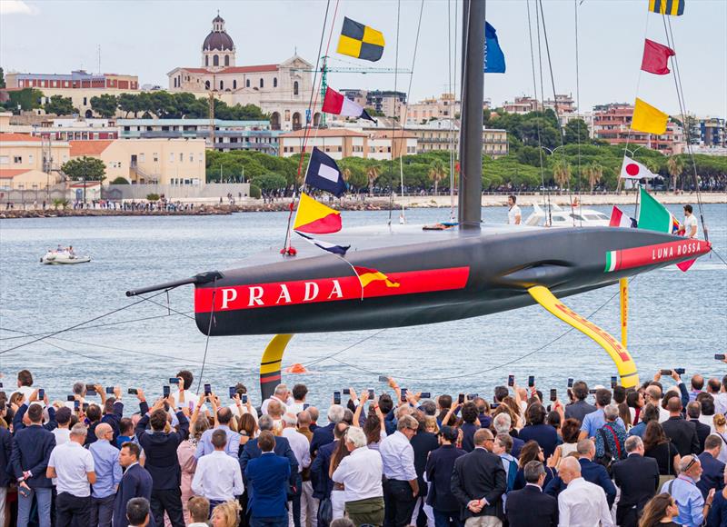 Luna Rossa Prada Pirelli - launching AC75 - Cagliari, Sardinia - October 2, 2019 photo copyright Stefano Gattini taken at Circolo della Vela Sicilia and featuring the AC75 class